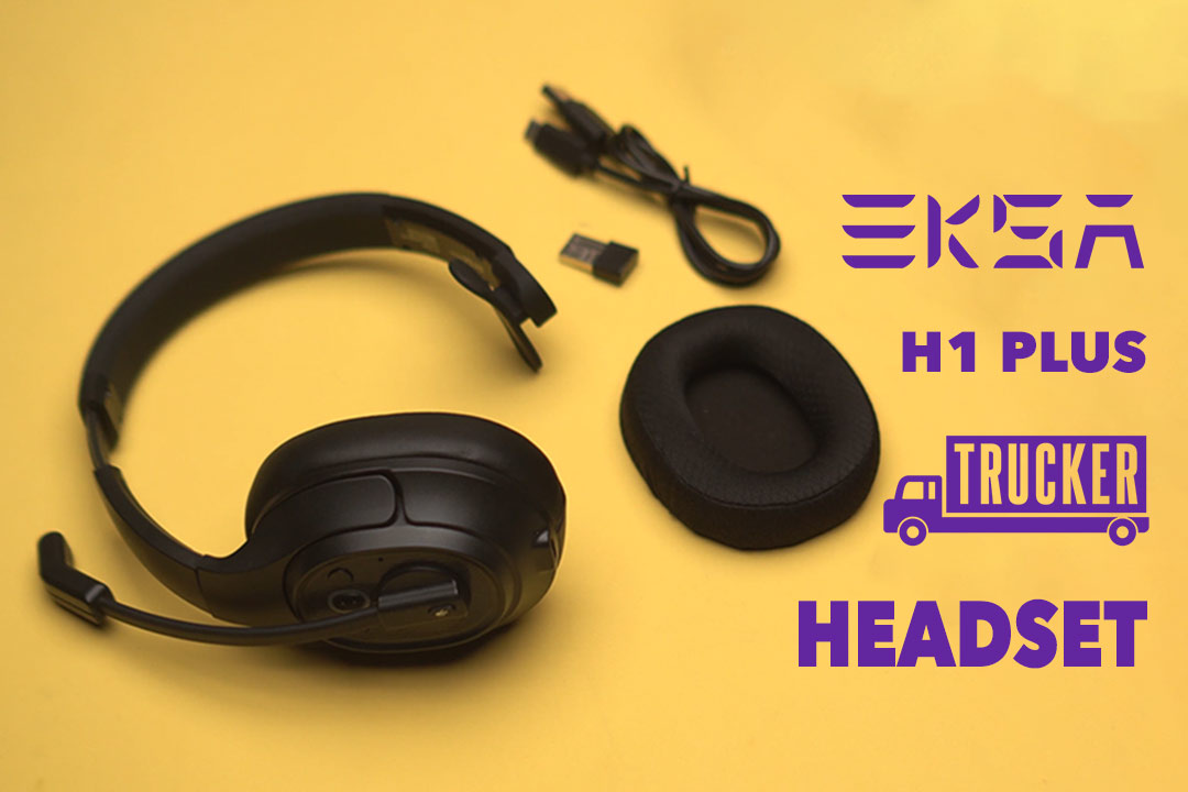 thumbnail image 2 of Trucker Bluetooth 5.2 Headset With Noise Cancelling Mic - 35-Hour Talk Time, For Calls, PC, Driving, & Work 2 of 11